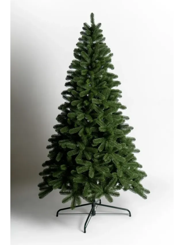 Brad artificial Alpin Mixt 210 cm QC200-1, 950 Ramuri 2D + 3D PE, Circumferinta Bazei 297 cm